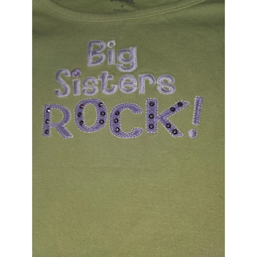 Gymboree cowgirls at heart Big Sisters ROCK! Long Sleeve Shirt size 4